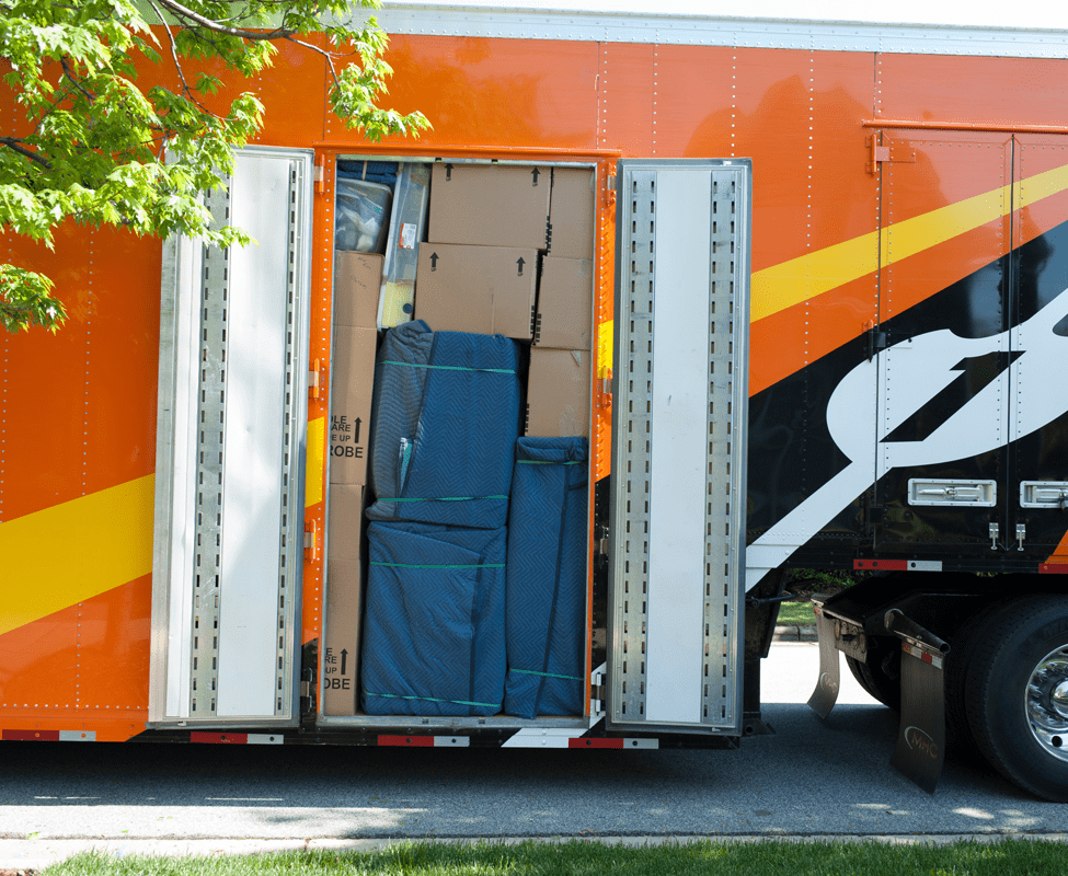 Piepho Moving & Storage Trailer/Bus full of packages