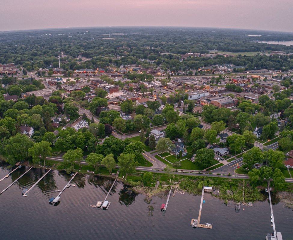 White Bear Lake aerial view. White Bear Lake Movers - Piepho Moving & Storage